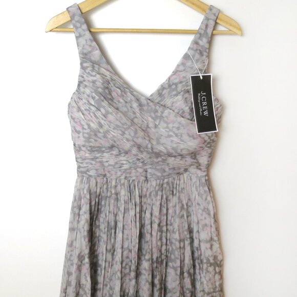 J. Crew Silk Chiffon Heidi Gown in Watercolor Size 2 - Picture 4 of 13